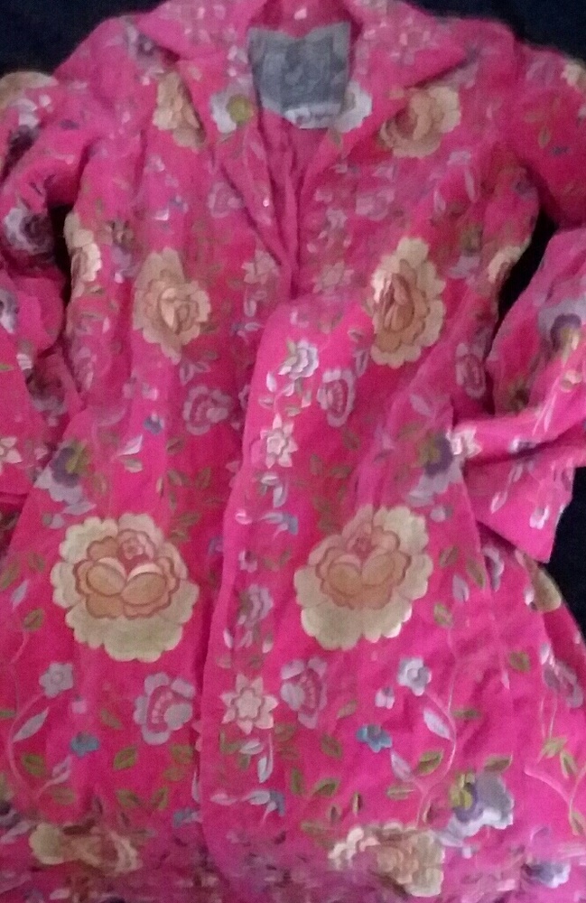 Floral Pink Trench Coat - Women's Lightweight Trench
